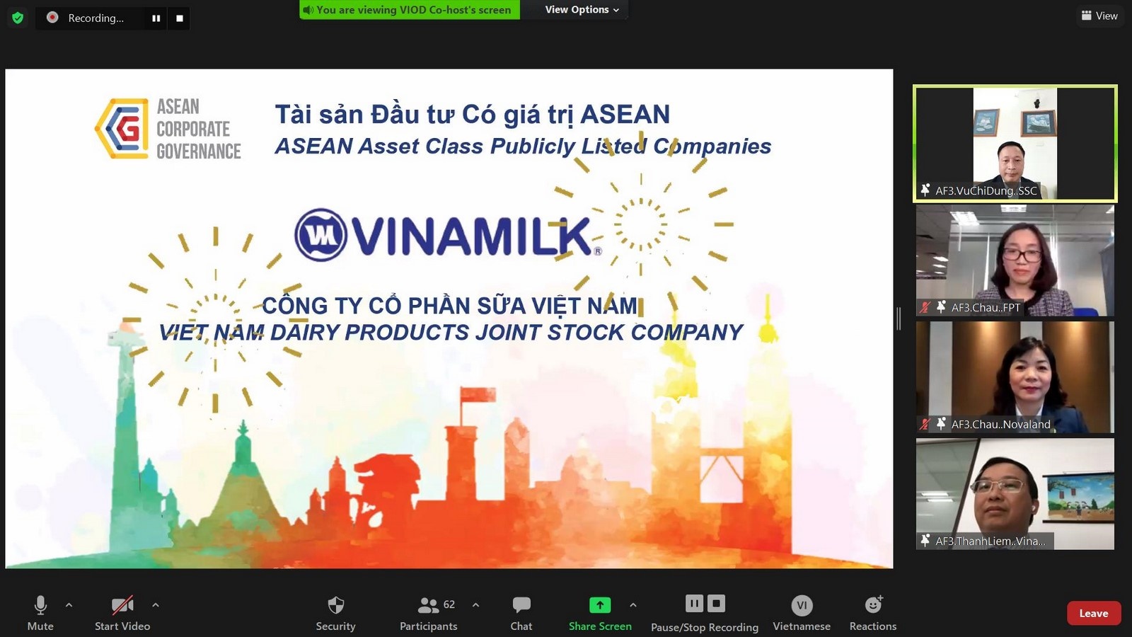 Vinamilk dẫn đầu tại Việt Nam và thuộc top ASEAN về quản trị công ty