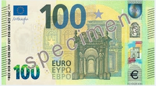 Phát hành tiền giấy Euro mệnh giá 100 và 200 EUR mới