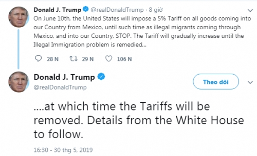 Sau tuyên bố tăng thuế của Trump với Mexico, NAFTA mới đứng trước rủi ro sụp đổ