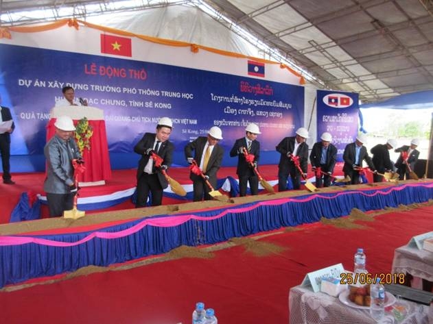 BIDV tài trợ 1 triệu USD xây trường tại Lào