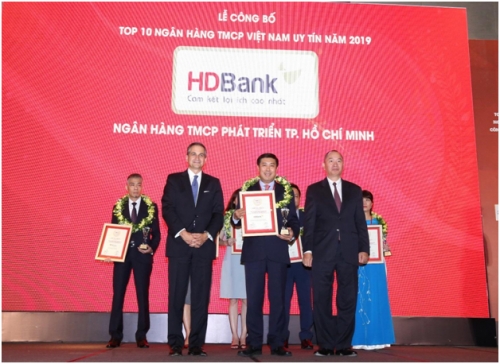 HDBank lọt Top 6 Ngân hàng  TMCP uy tín nhất 2019