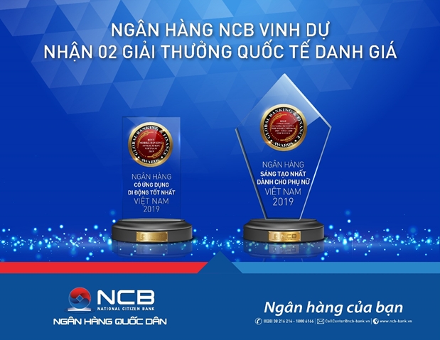 NCB nhận 2 giải thưởng của Global Banking & Finance Review