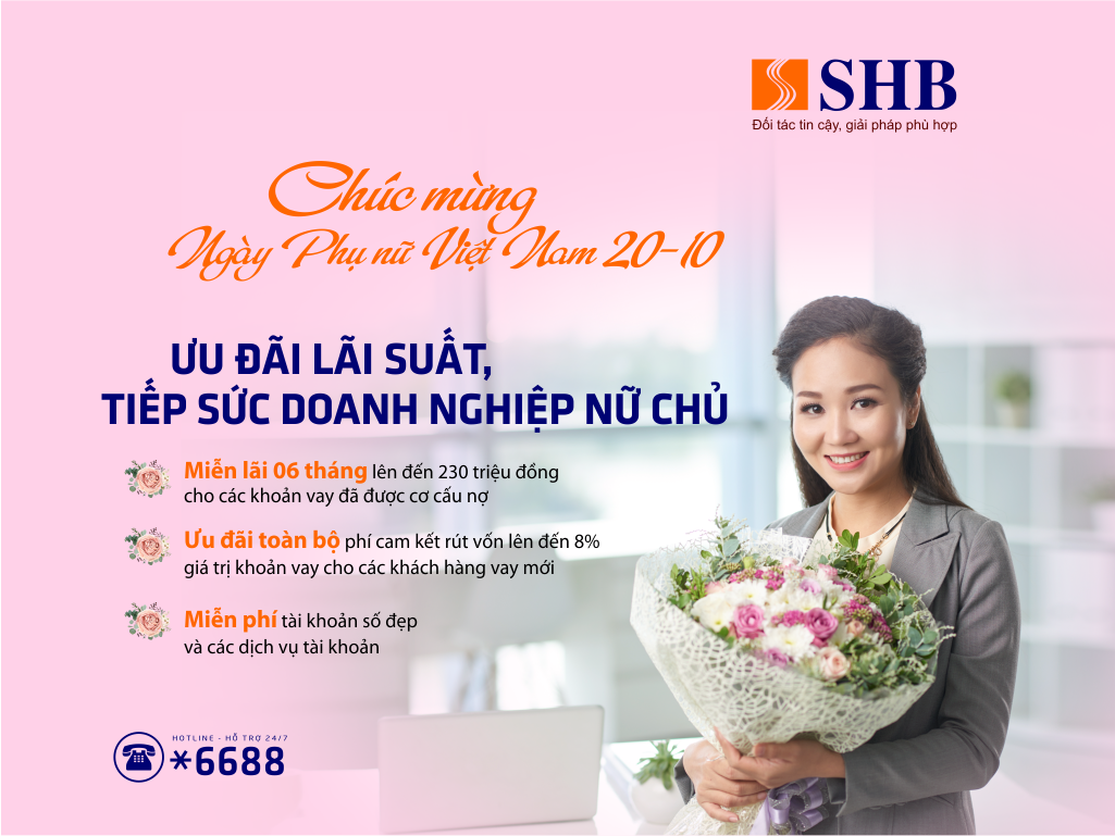 uu dai lai suat vay shb nang buoc doanh nghiep do phu nu lam chu