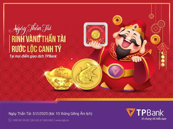 Vàng Kim Tý TPBank sẽ đắt khách trong ngày vía Thần Tài