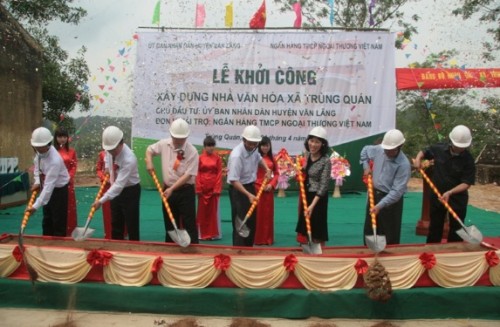 Vietcombank tài trợ 1 tỷ đồng xây dựng Nhà văn hóa cho tỉnh Lạng Sơn