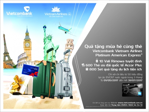 Nhiều ưu đãi dành cho chủ thẻ Vietcombank Vietnam Airlines Platinum American Express®