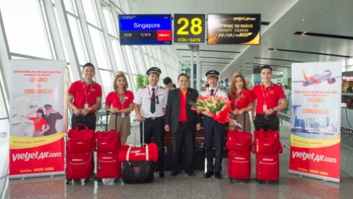 Vietjet mở thêm đường bay từ Hà Nội đi Singapore