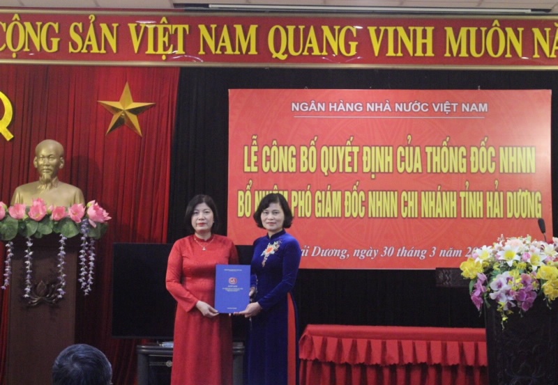Bổ nhiệm Phó Giám đốc NHNN chi nhánh tỉnh Hải Dương