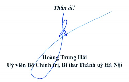 Bí Thư Hà Nội Hoàng Trung Hải gửi thư chúc mừng ngành Ngân hàng Thủ đô