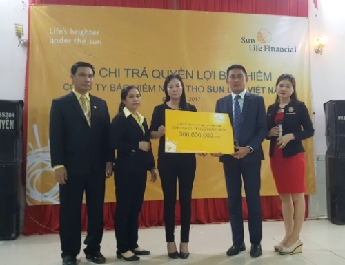 Sun Life Việt Nam chi trả quyền lợi bảo hiểm hơn 306 triệu đồng