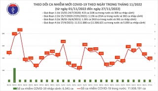 Việt Nam ghi nhận 358 ca mắc mới COVID-19 trong ngày 27/11