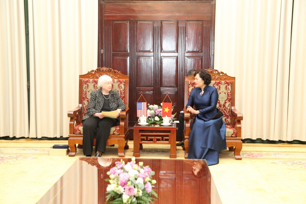 Tuyên bố chung giữa Thống đốc NHNN Việt Nam Nguyễn Thị Hồng và Bộ trưởng Tài chính Hoa Kỳ Janet L. Yellen
