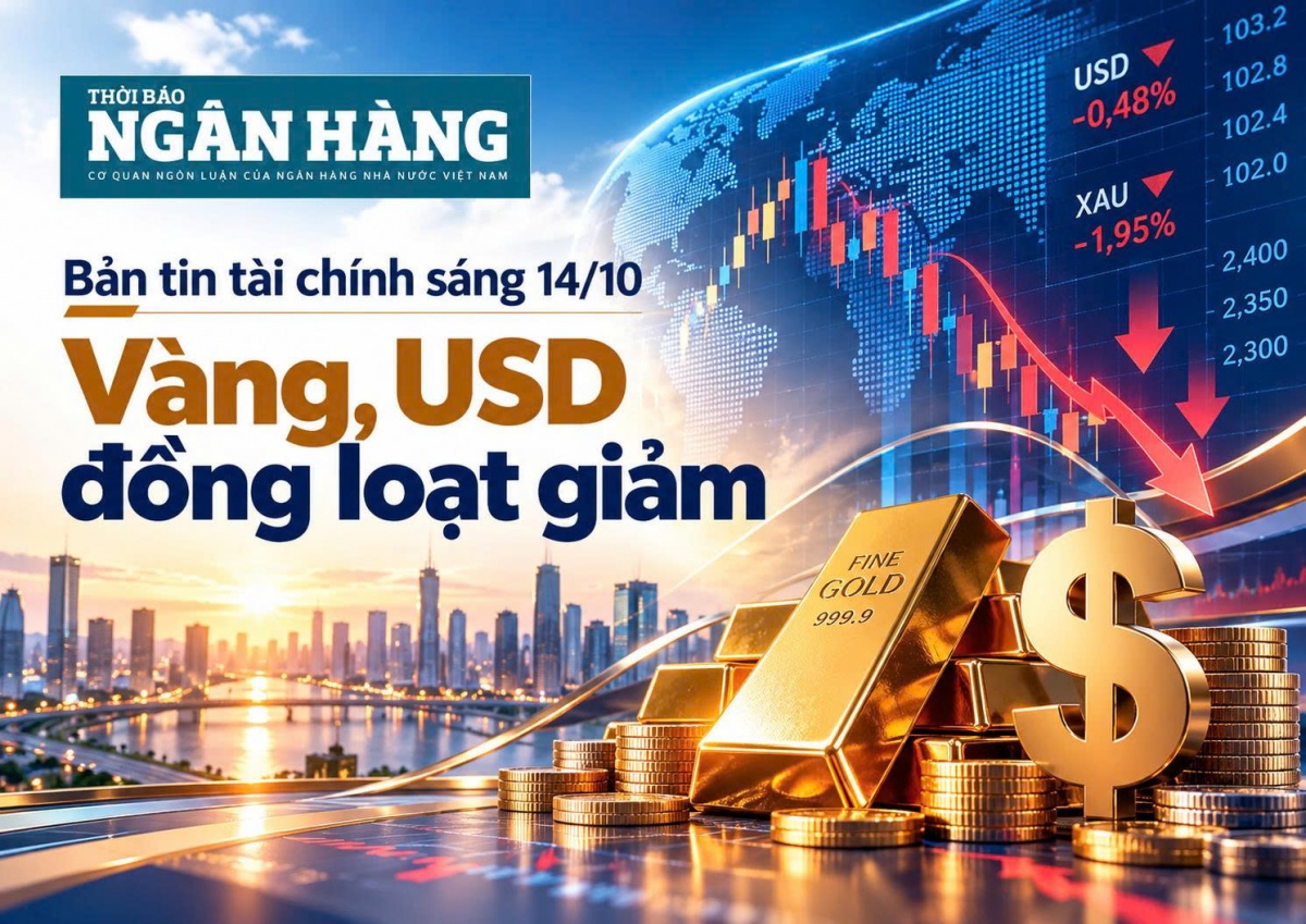 ban tin tai chinh sang 1410 vang usd dong loat giam